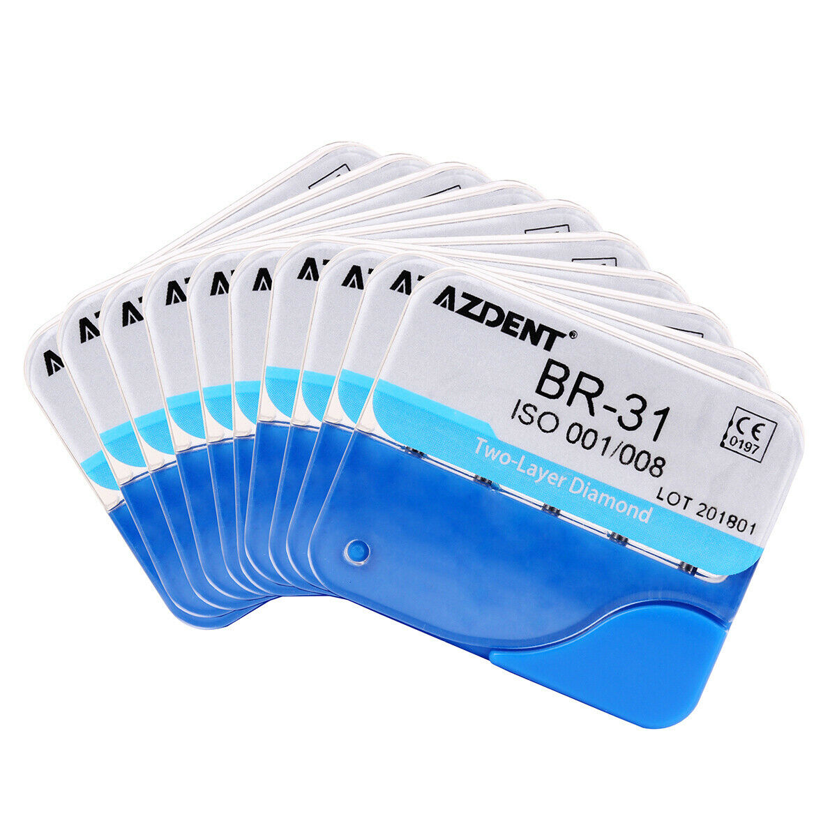 50X Dental Double Tier Diamond Burs DFS Style High Speed Handpiece BR-31