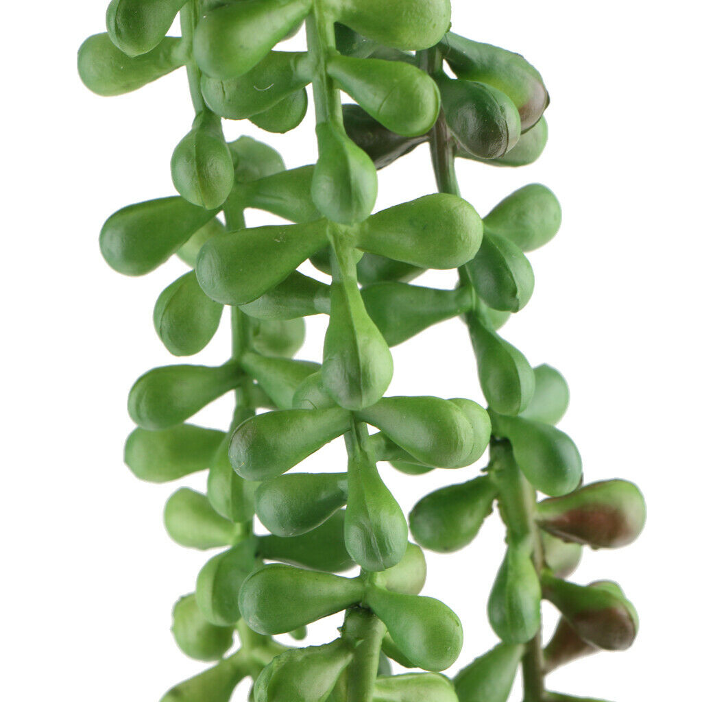 2x Artificial Flower String of Pearls Wall Hanging Succulents Plants Green