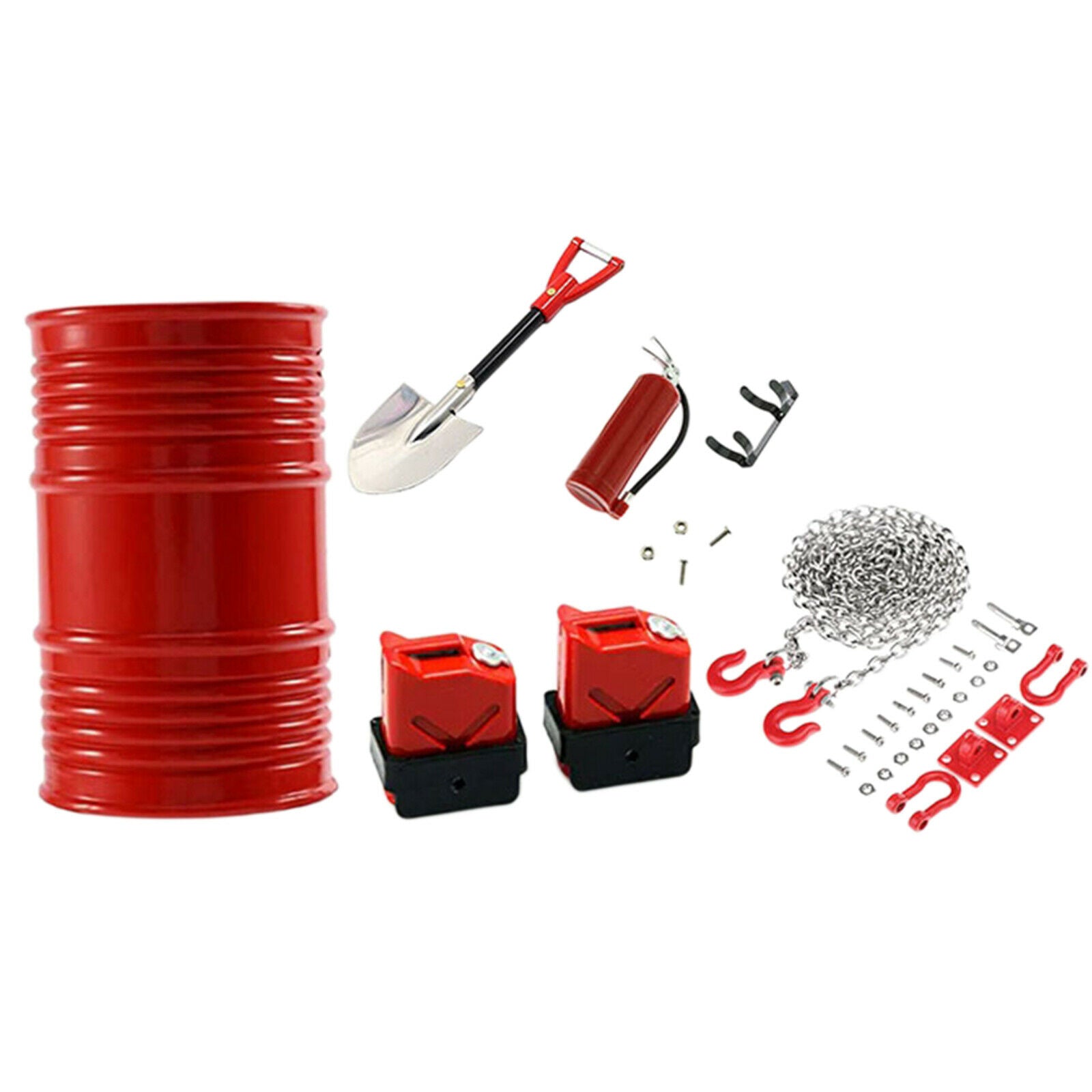 Decor Accessory Shovel Fire Extinguisher Set for SCX10 D90 TRX4 Parts RC Car