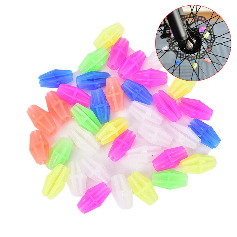 36Pcs Plastic Multi-color Bike Cycle Wheel Spokes Beads Kids Bike Cycling Dec Tt