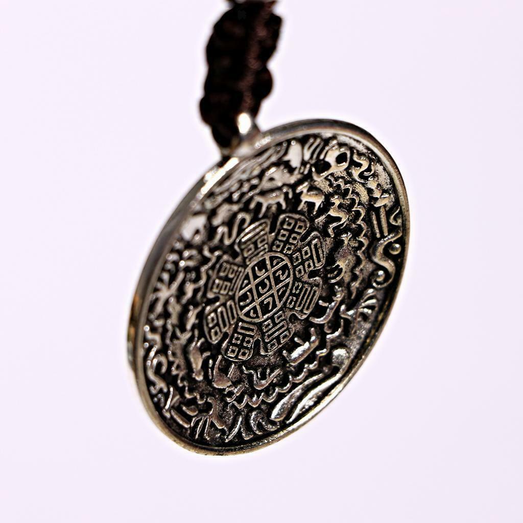 Tibetan Shamans Buddhism Copper Mirror Amulet Pendant Necklace Car Hanging L