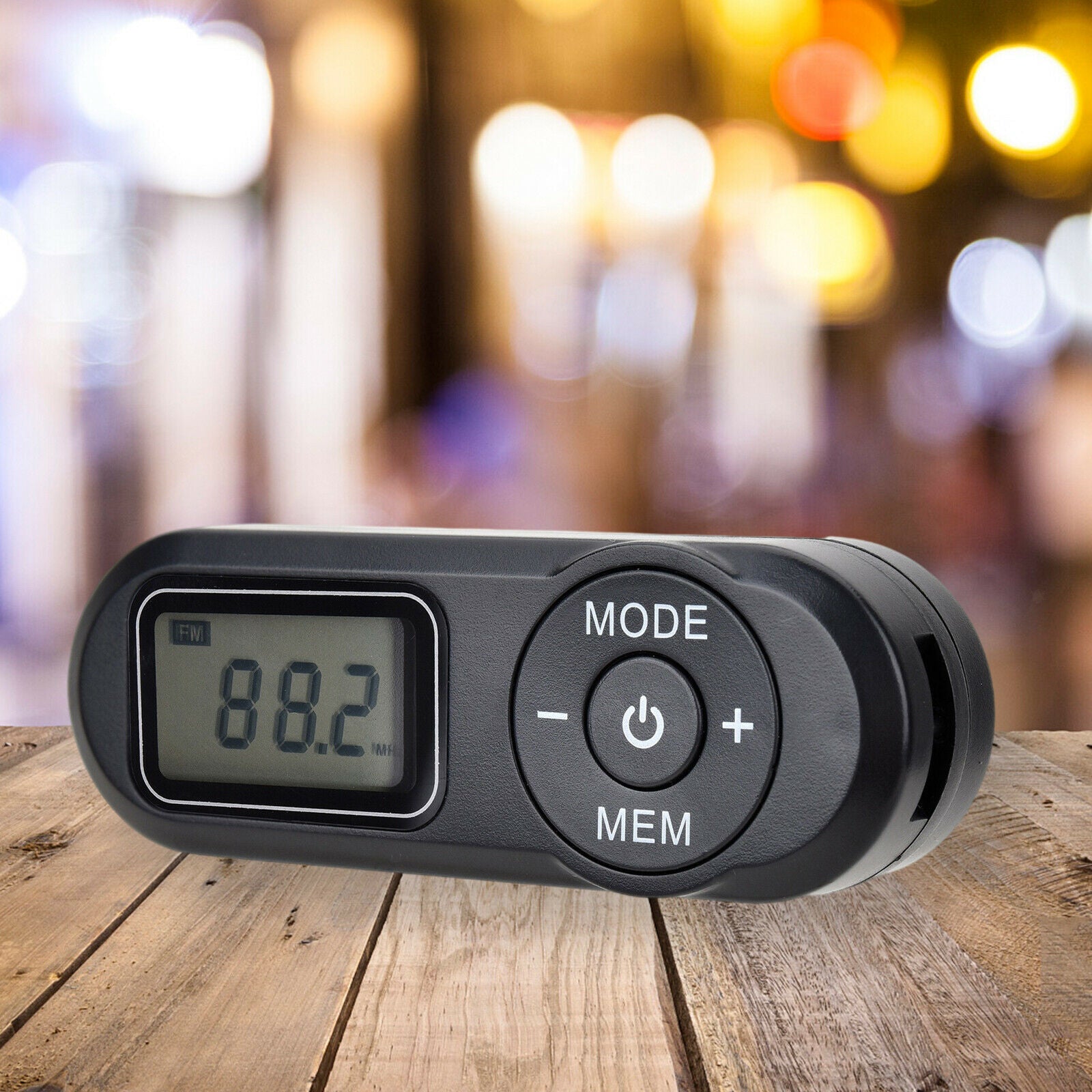 Mini FM Radio LCD Display MP3 Player DSP with Headphones for Home Office Gym