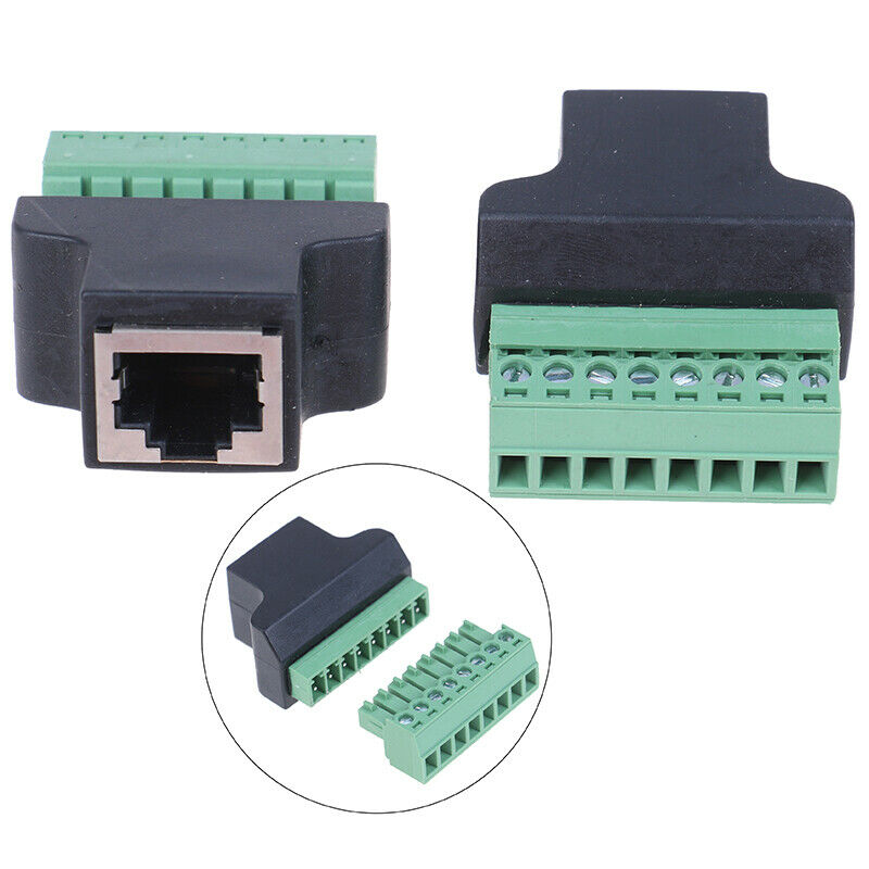 RJ45 to Screw Terminal Adaptor RJ45 Female to 8 Pin connector  for CCTY`GR