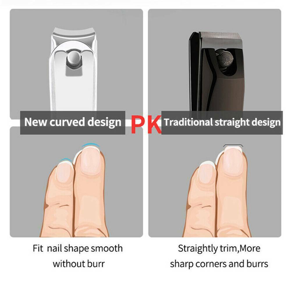 360Â° Stainless Rotary Finger Toe Nail Clipper Fingernail Manicure Cutter Tool 1X