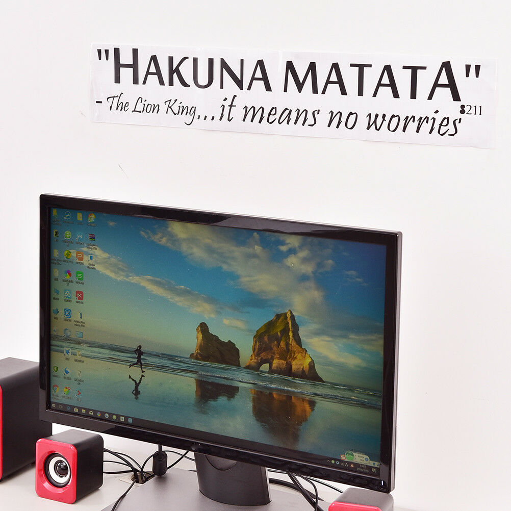 Hakuna Matata No Worry`quote wall decals decorative home decor removable`stic DD