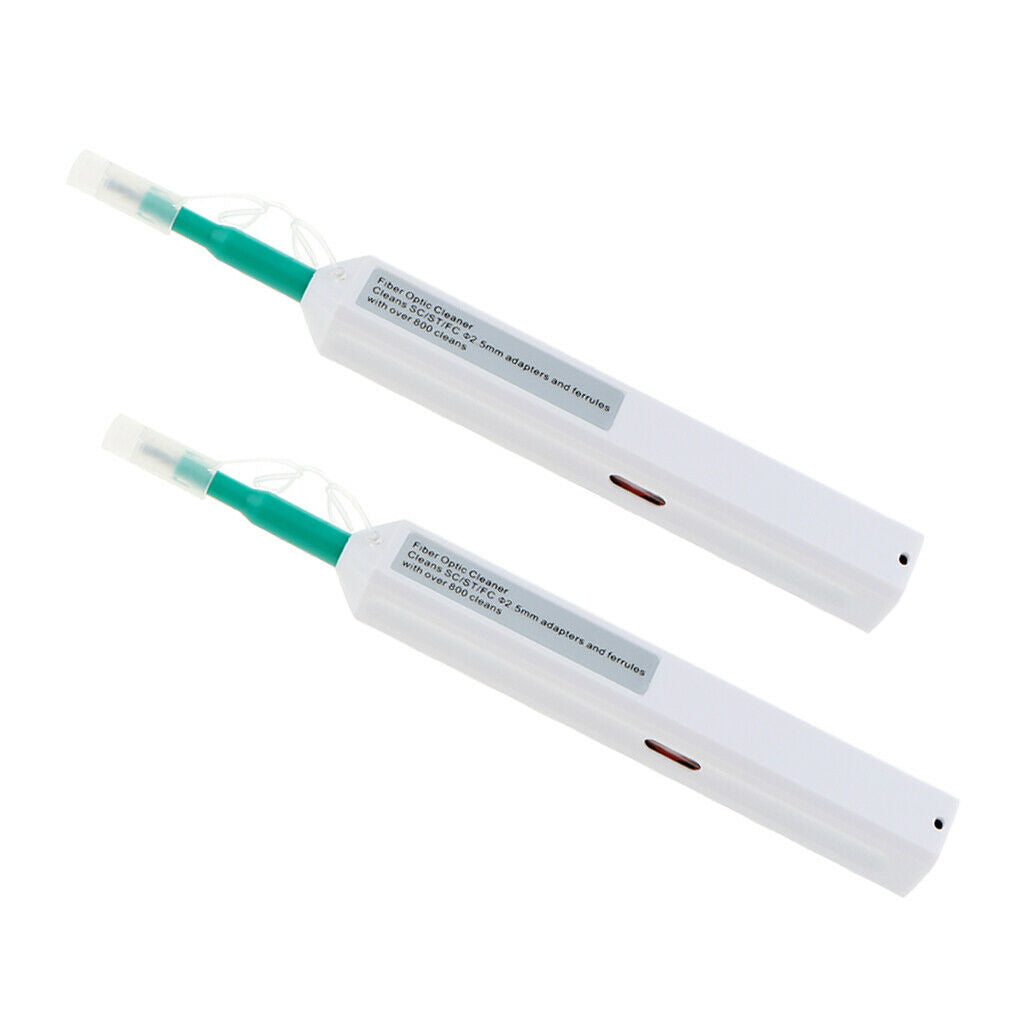 2Pcs Fiber Optic Connector Cleaning Pen for 2.5mm Ferrules SC,FC,ST,SC/APC and