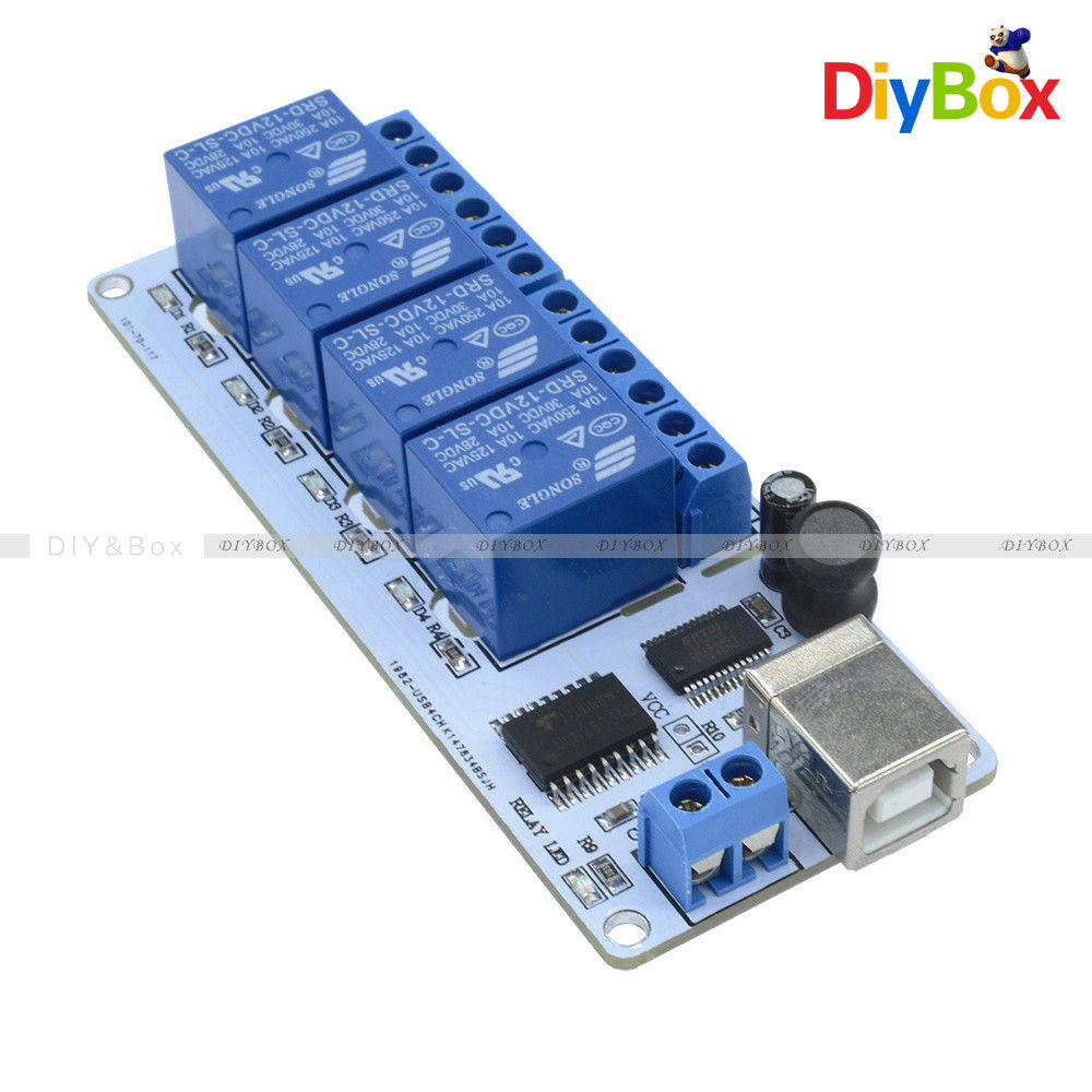 5V USB Relay Automation 4 channal Computer Control For Arduino PIC DSP AVR
