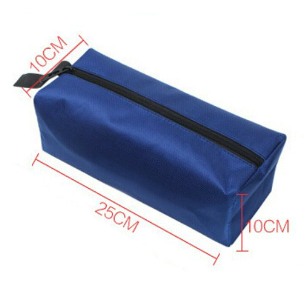 Zipper Tools Bag Multifunctional Oxford Cloth Pouch Organizer Blue L 1680D
