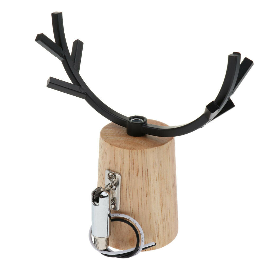 Nordic Style Living Room Wooden Antlers Modeling Lamp Head Wall Lamp Black