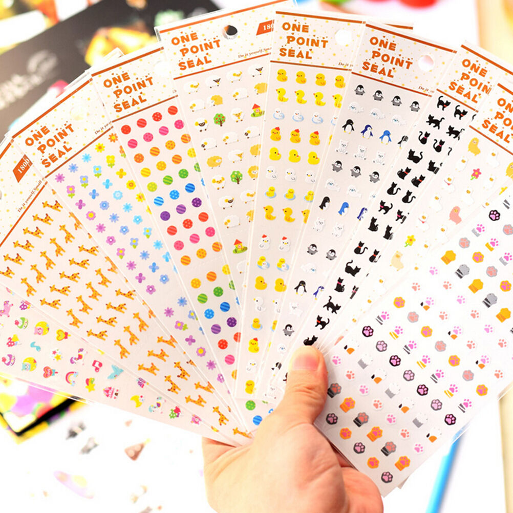Colorful Animal Stickers Lovely Craft Scrapbook Card DIY Gift for Kids X1.l8
