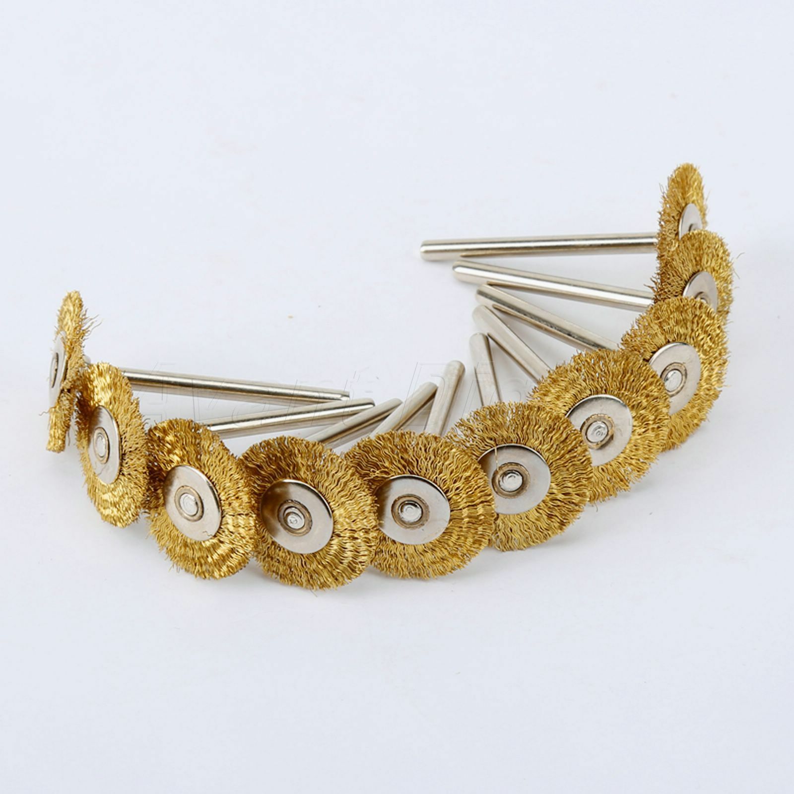 22MM Brass Wire Wheel Brushes Polishing Tool for Die Grinder Power Rotary 10PCS
