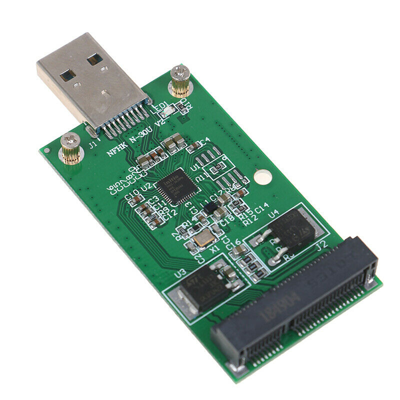 1Pc Mini USB 3.0 to PCIE mSATA External SSD PCBA Conveter Adapter Card_AUBDAU