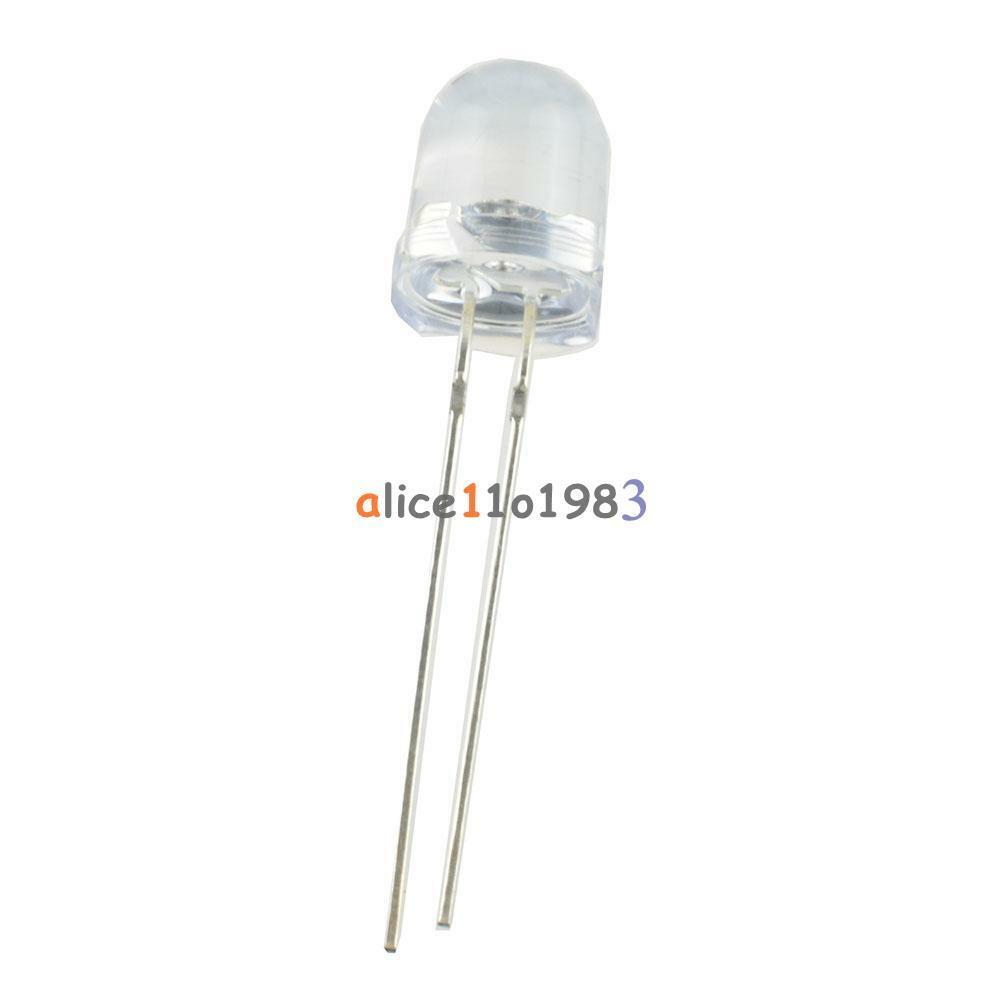 100PCS Round 8MM White Water Clear LED Light Diodes Leds Lamp Bulb Kit