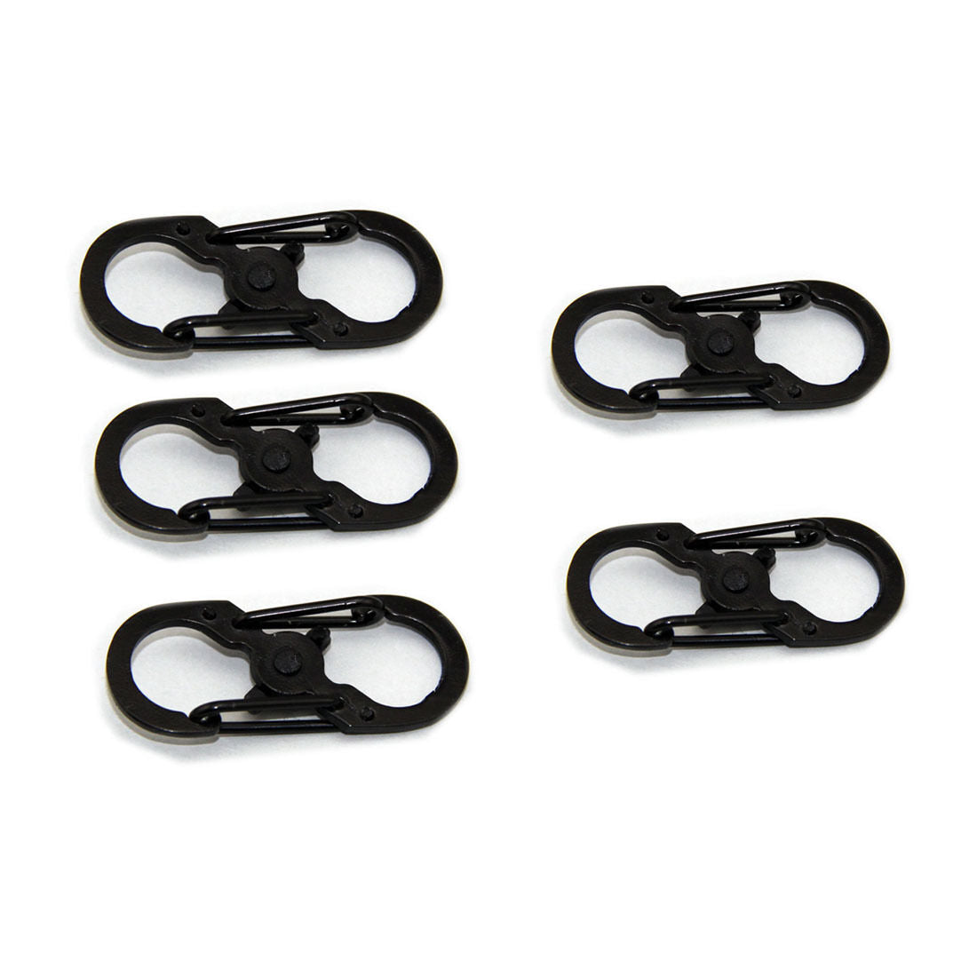 Lot Of 5PCS Outdoor Micro Lock Keychain Locking Clips Carabiner Camping Hiking
