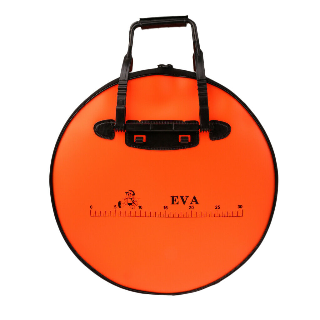 Fishing Tackle Bag EVA Fish Bucket Handbag Waterproof Fish Package Orange S