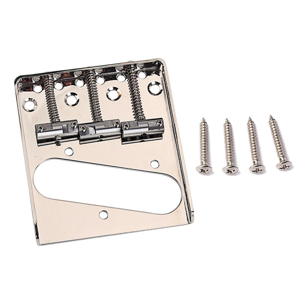 Adjustable Fixed 3 Guitar Saddles Bridge Electric Guitar Replacement Parts
