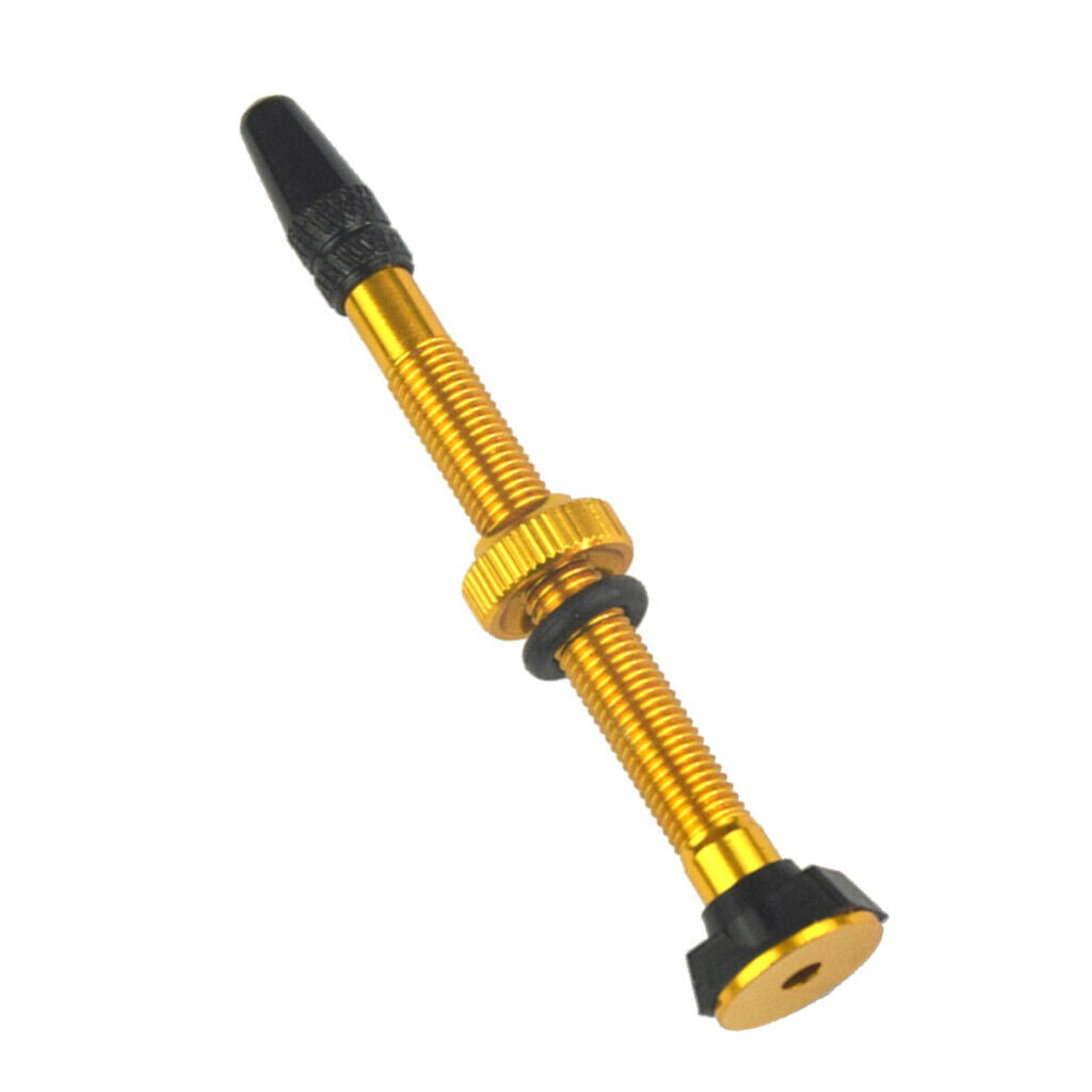 60mm Golden Alloy Cycling Bike Tubeless Tires Presta Valves Core Universal