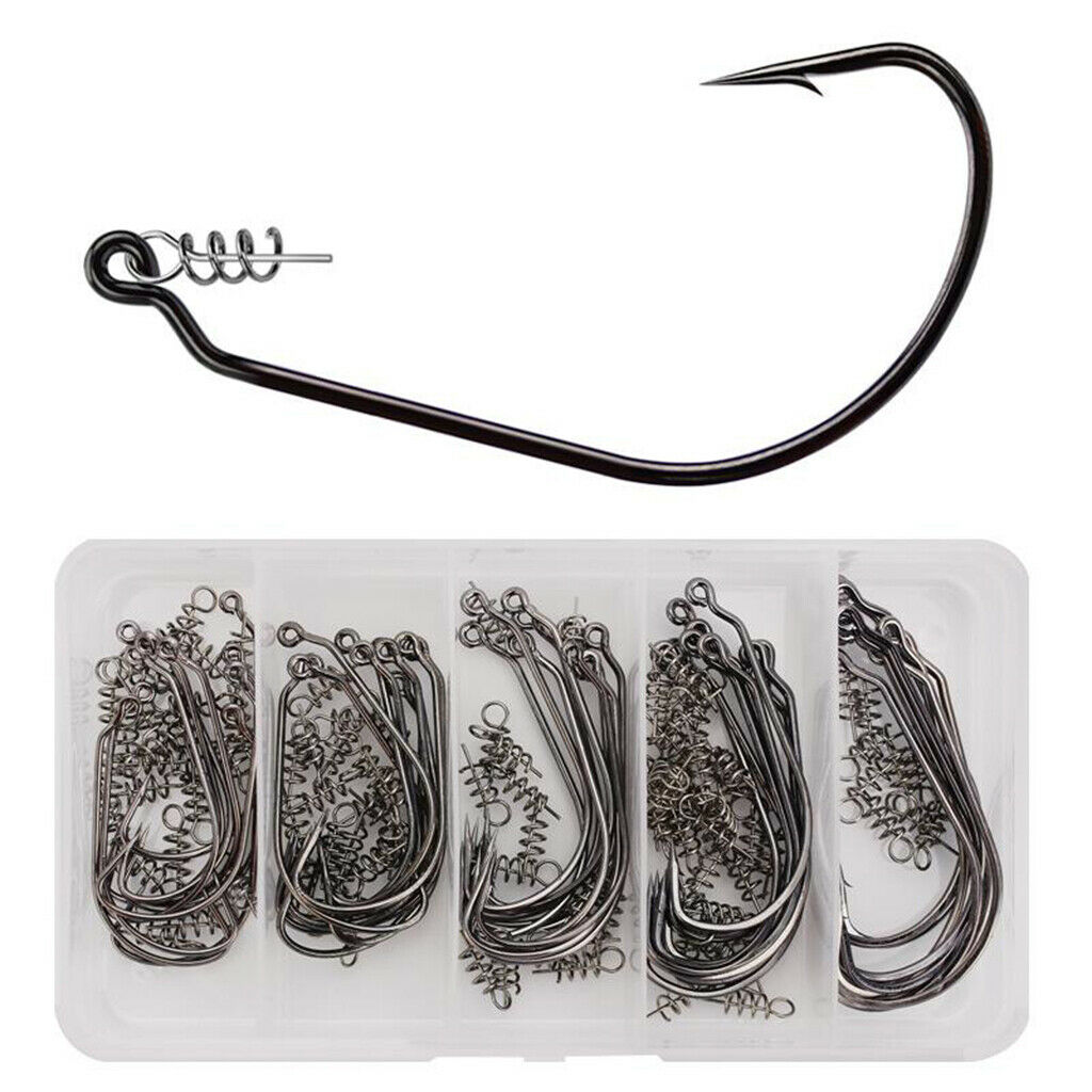 50pcs/box Fishing Hooks Set Circle Fishing Hooks Saltwater Fishing Tackle Set