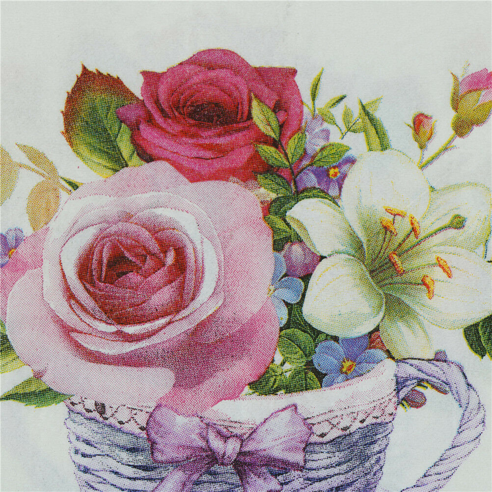 20pcs flower paper napkins food festive party tissue napkins decoupage decorDDAU