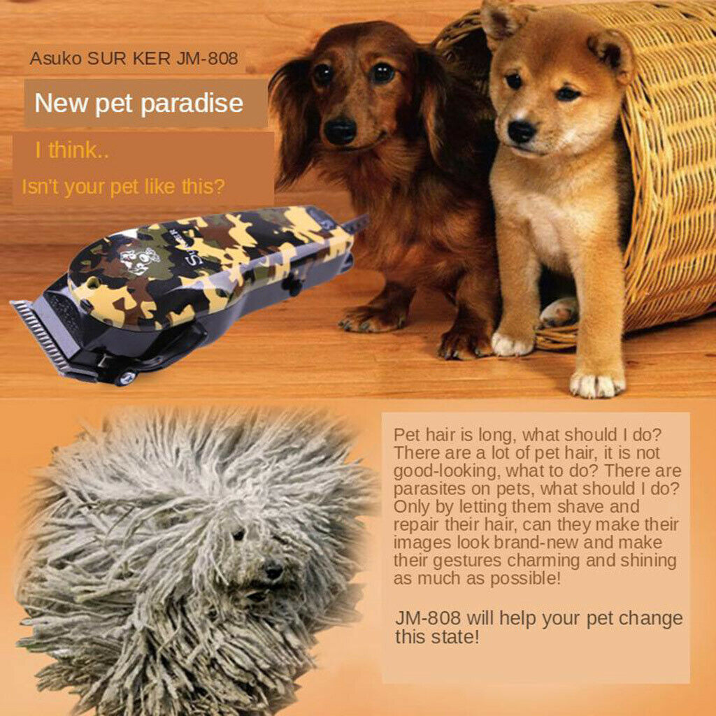 1x Dog Hair Clipper Pet Fur Grooming Tool Cat Dog Kits Low Noise for Dogs