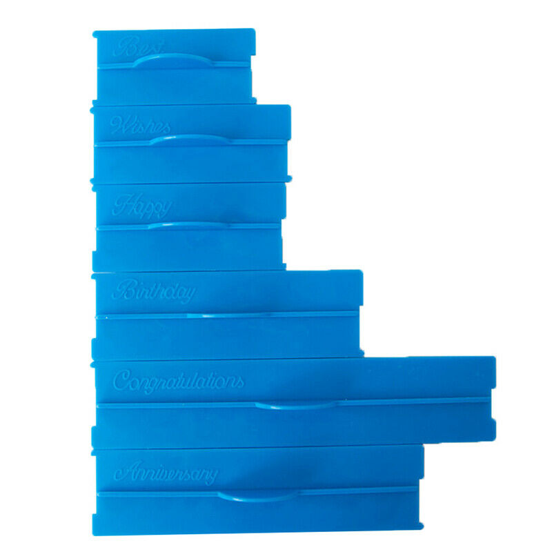 6pcs Cake Baking Molds Alphabet Letter Words Cookie Press Stamp Embosser Cutter