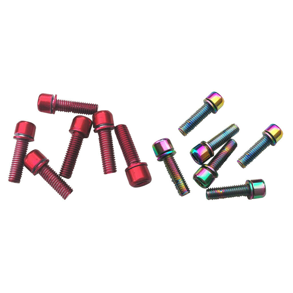 12 Pieces Hex Socket Screw Carbon Steel Bolts for Handlebar Stem Rear Rack