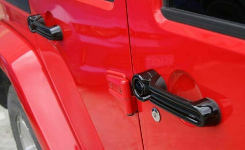 6Pcs Car Door Exterior Handle Bar Cover For  Wrangler 2 Doors 2007-2016 BLK CN