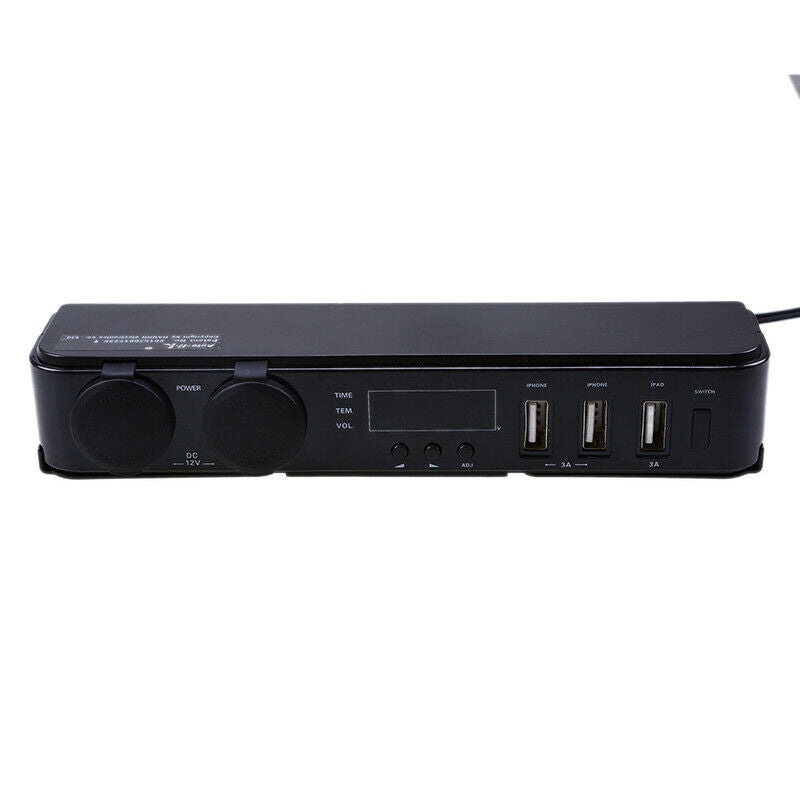 Car Cigarette Lighter Socket Splitter Multiple USB Charger Power Adapter Black