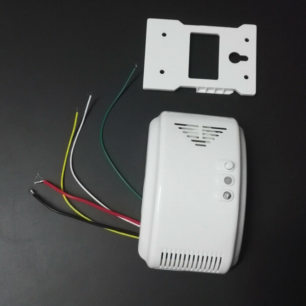 12V Wall Gas Detector Alarm Sound Light Warning Butane LPG Natural Smoke Sensor