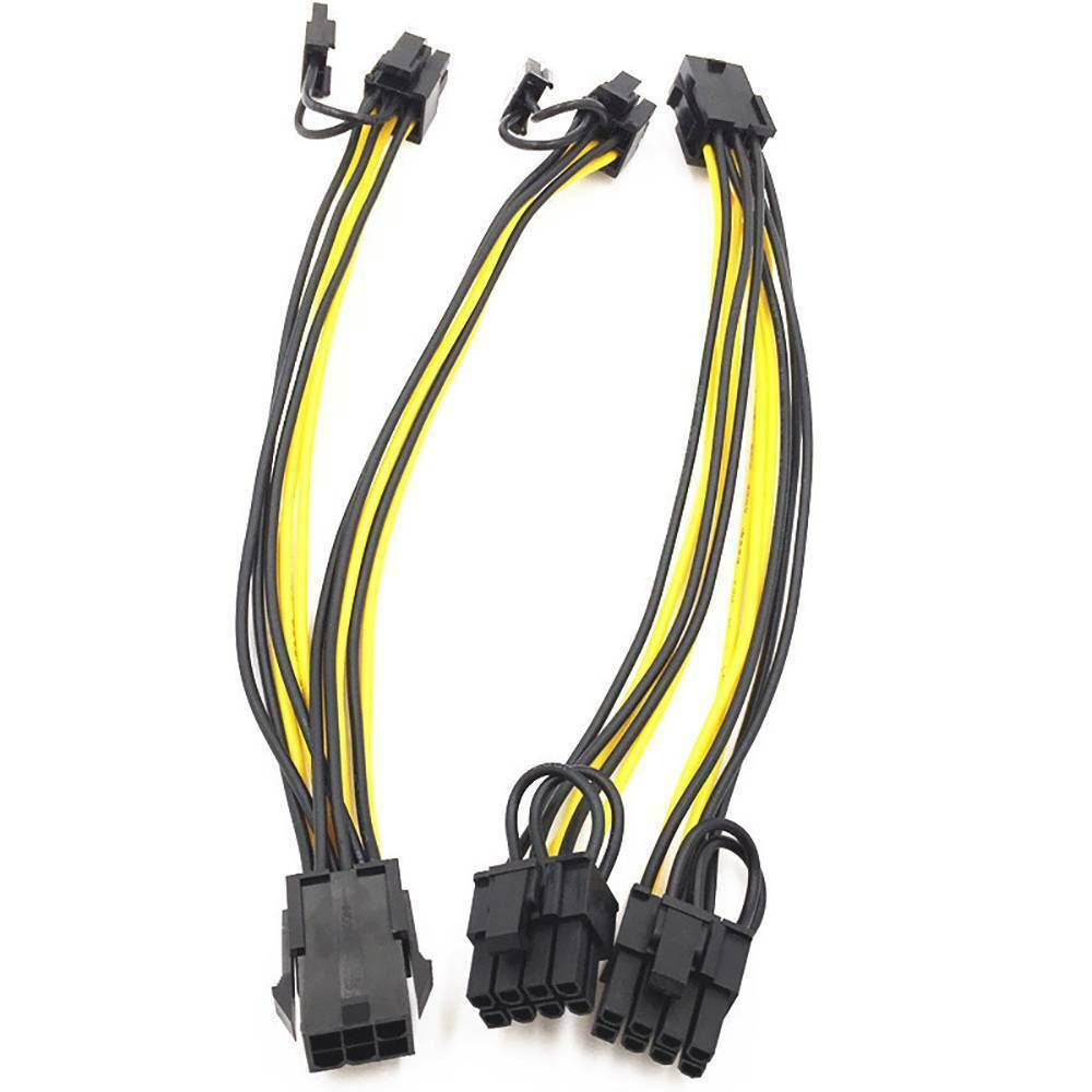 PCI-E 8-pin to 2x 6+2-pin (6pin/8pin) Power Splitter Cable PCIE PCI Express Hot!