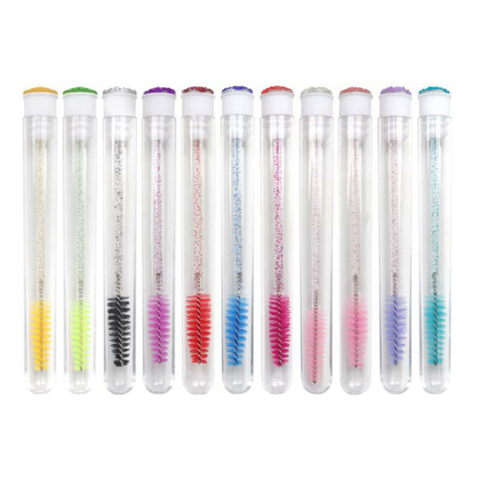 5 Pieces Crystal Diamond Disposable Mascara Eyebrow Brushes with