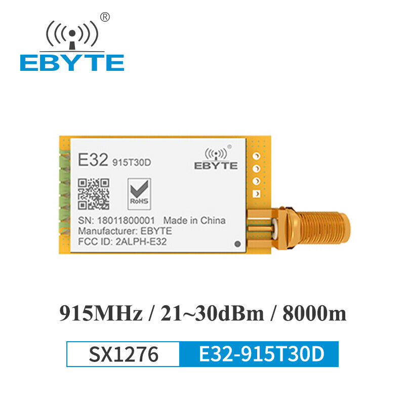 E32-900T30D 1W Transceiver SX1278 SX1276 915MHz Long Range UART LoRa Module