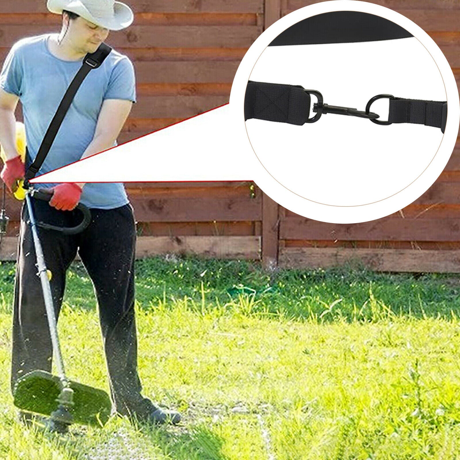 Trimmer Shoulder Strap Black Weed Wacker Brush Cutter Harness Universal