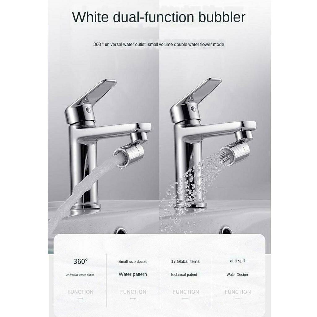 Tap Aerator Faucet Nozzle Bubbler Universal 2 Modes Adjustable Water Saving