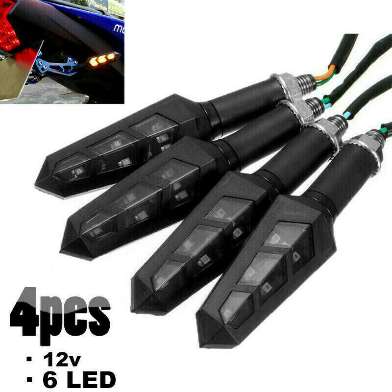 4X Motorcycle LED Turn Signals Blinker Light Indicator For Yamaha Kawasaki