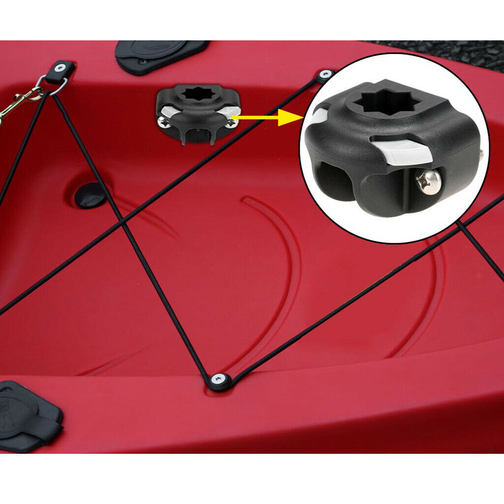 2x Durable Nylon Kayak Boat Canoe Fishing Rod Holder Half-Round Bracket
