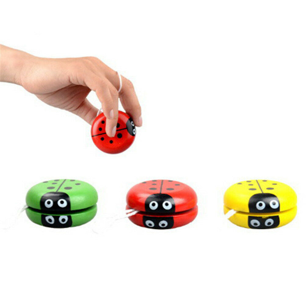 Yoyo Classic Toys Insect Bug Ladybug YoYo Ball Kids Creative Wooden Gif.l8