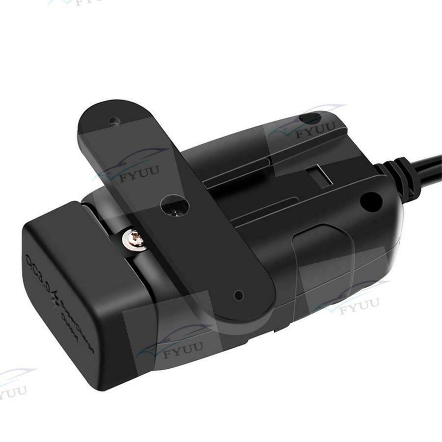 Dual USB Motorcycle QC3.0 Fast Charging 12V Motor Phone Charger w/ Voltmeter