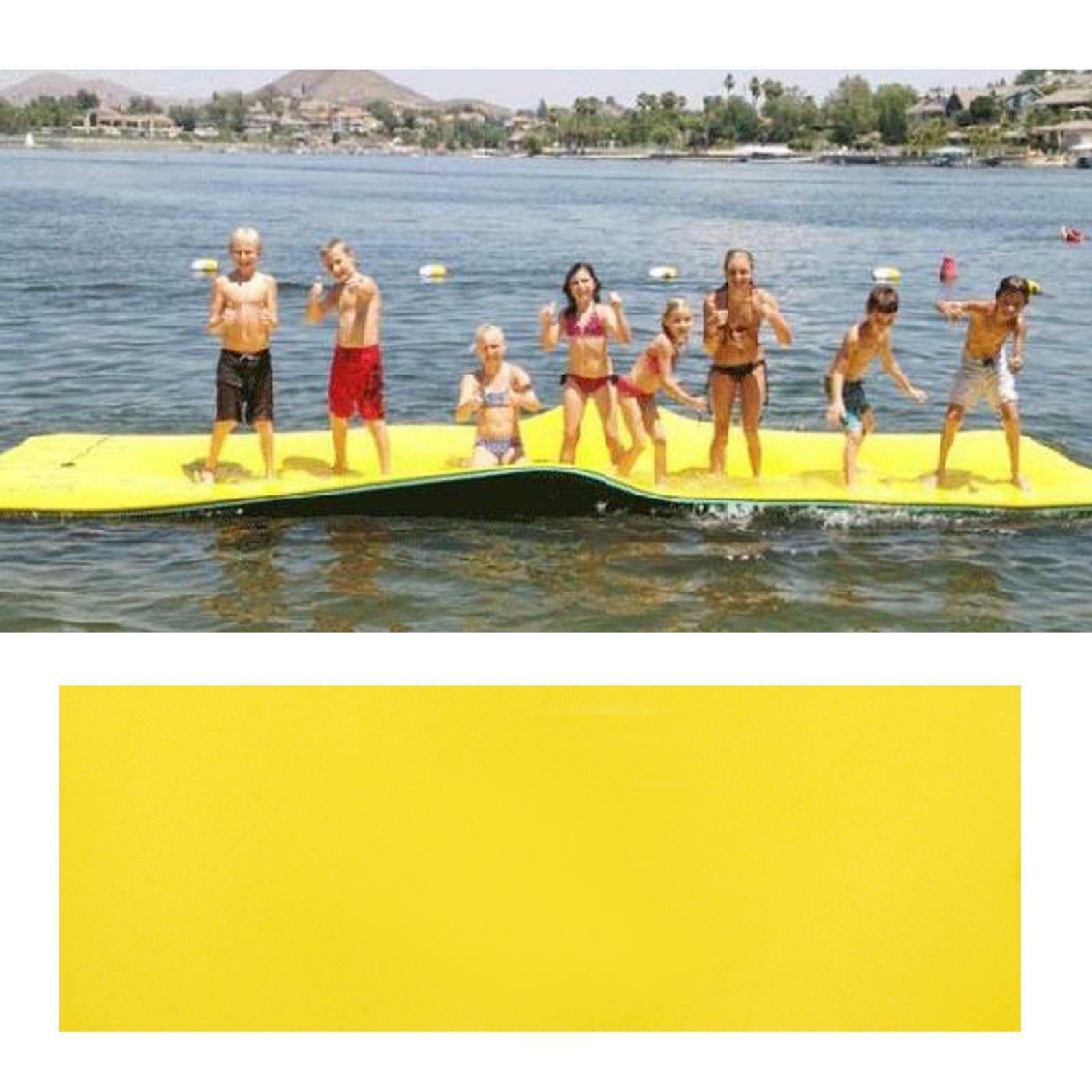 Foam Water Lounge 43 x 16 In. Pool or Lake Floating Lounger Pad Mat, Yellow