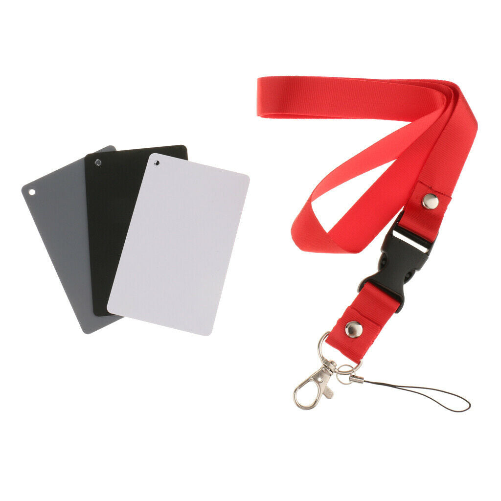 3 in 1 Grey Card White Balance Cards 18% Exposure Photography Calibration Card