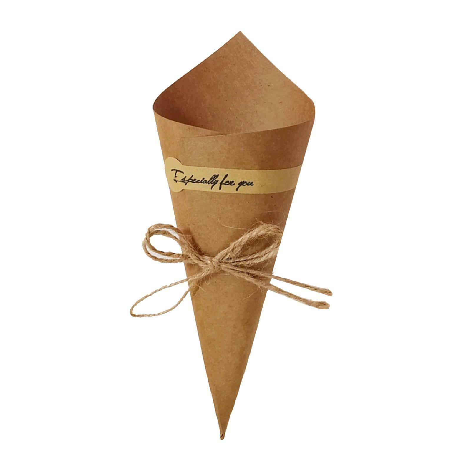 Confetti Cones Wedding Cones for Wedding Party for Confetti Gifts Brown