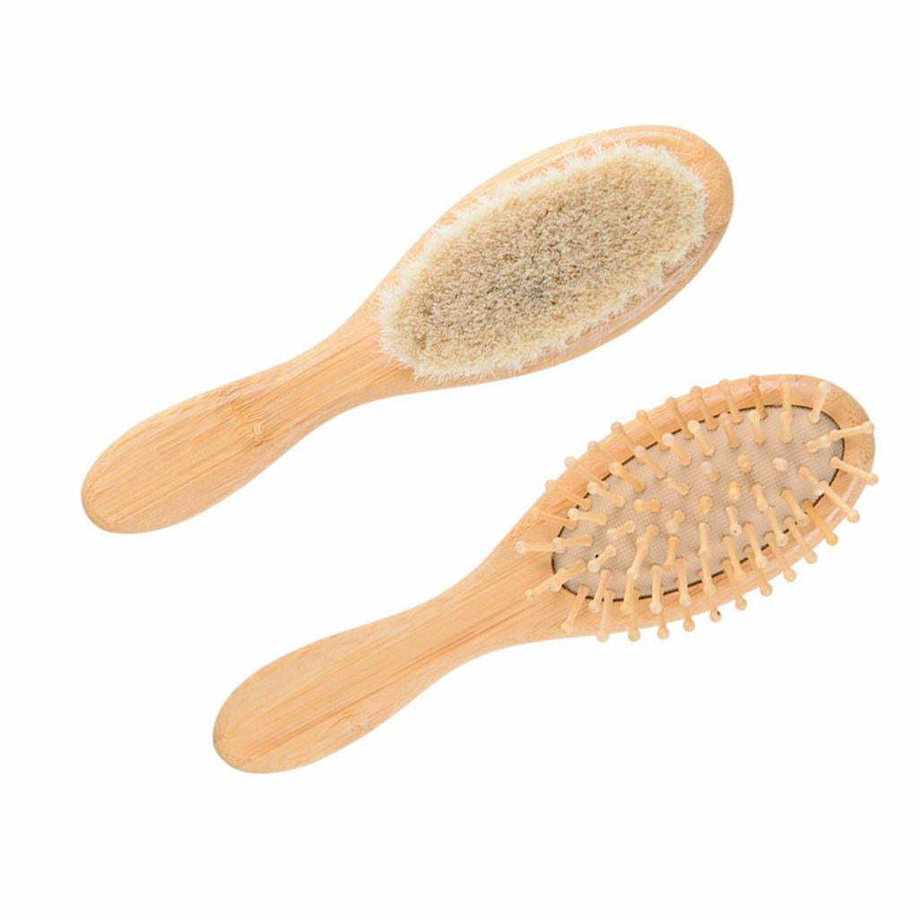 2Pcs Baby Hair Brush Perfect Wool Soft Bristles Massage for Toddlers Baby