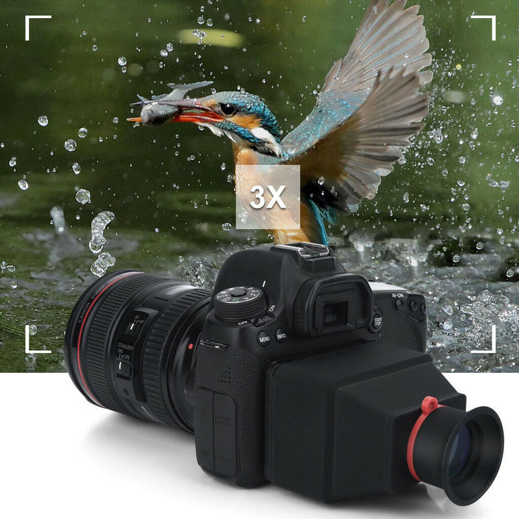 3.2" LCD Viewfinder Magnifier for Canon Nikon Sony Camera 3X Magnification