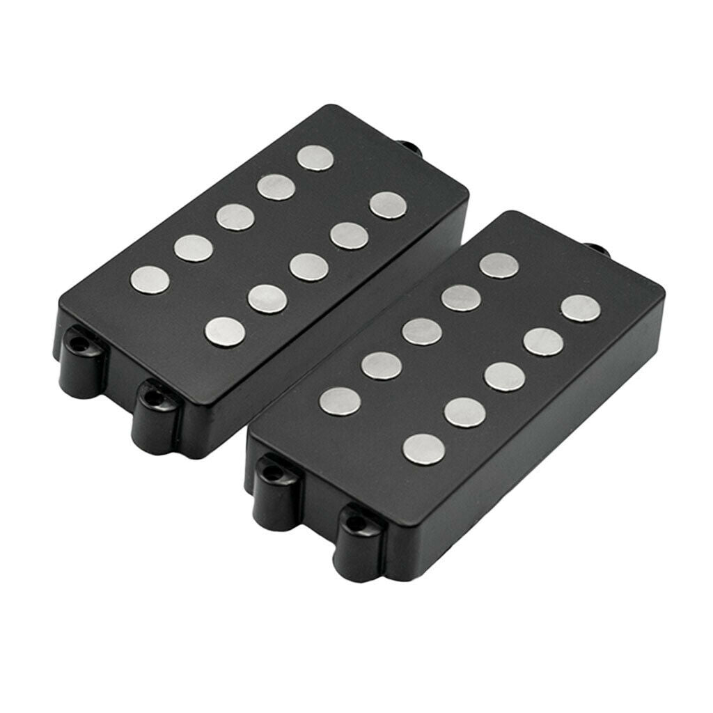 2pcs 5-String Jazz Bass Bridge Position Ceramic Neck Pickup Musical Parts