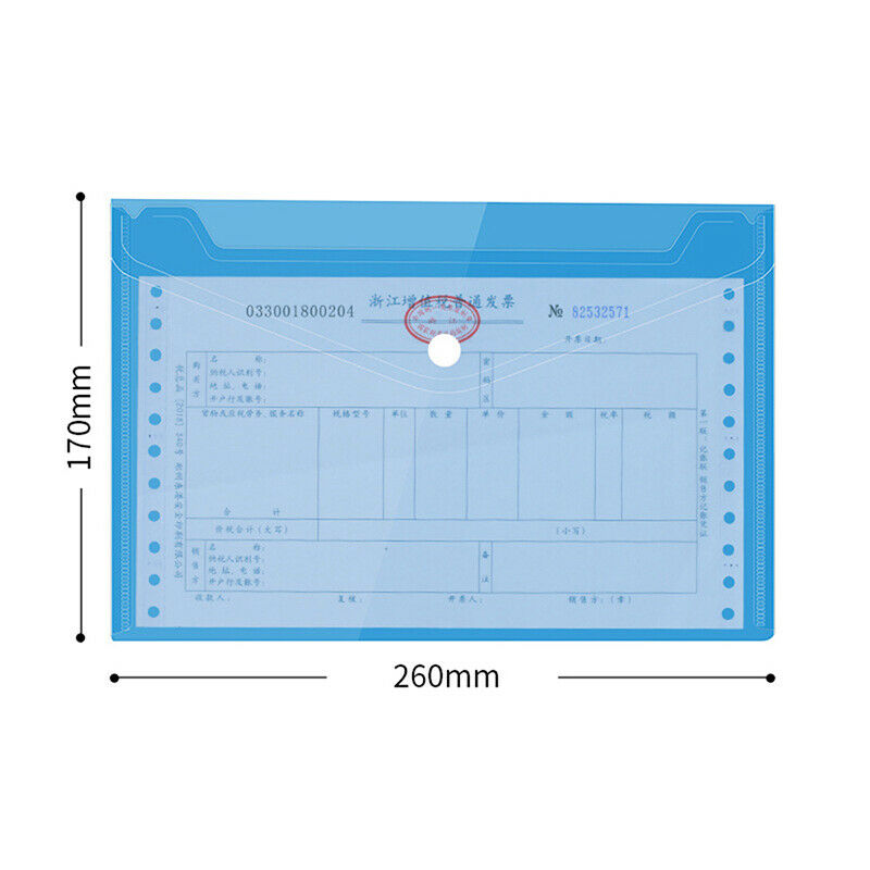 5pcs Plastic Envelopes Document Folder Letter Transparent File Envelopes .l8