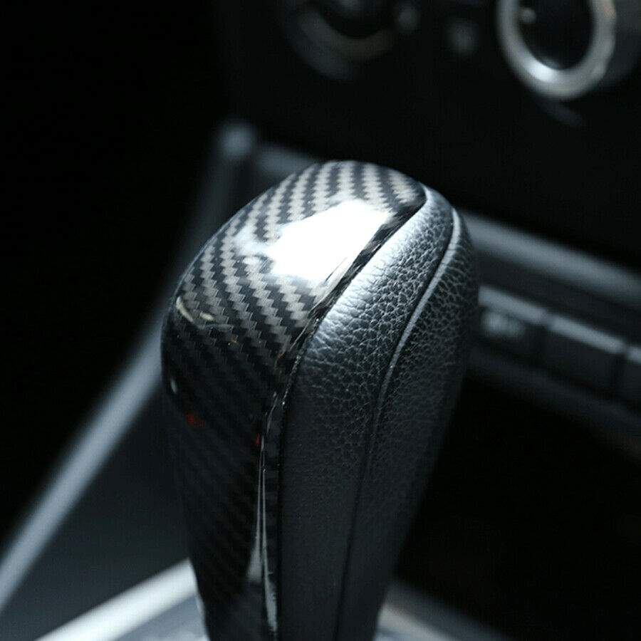 For BMW 3 Series E90 E91 E92 E93 Carbon Fiber Look Gear Shift Knob Head Cover x1