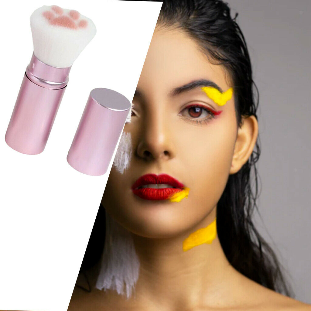 Foundation Makeup Brushes Powder Brush Makeup Tools Retractable Pink