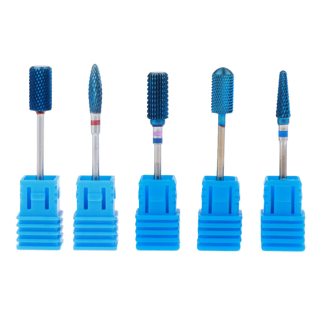 5pcs Carbide Nail Drill Bits Polishing Grinding Head for Electric Nail Files