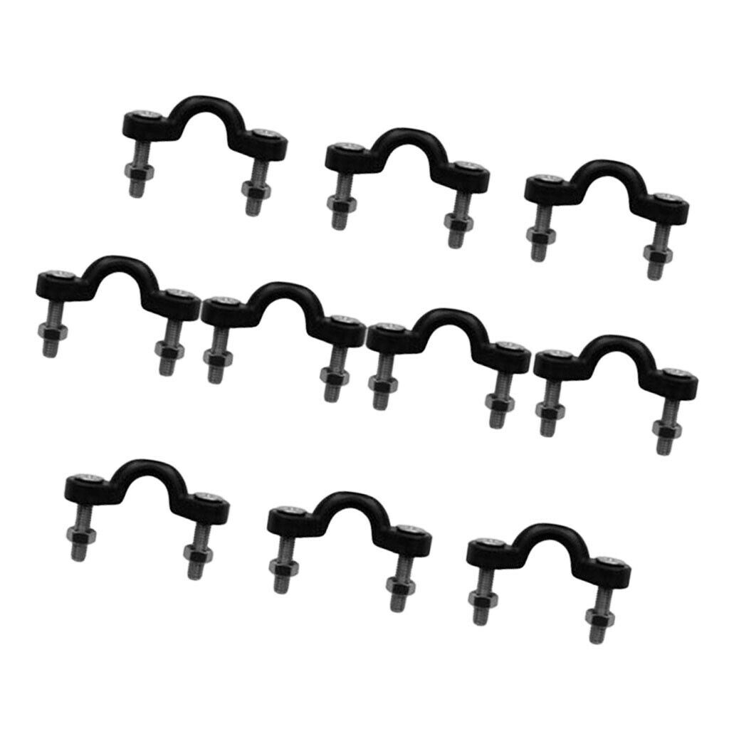 10 Pieces Kayak Boat Deck Loop Pad Eye with Screws Nuts Rigging Accessories