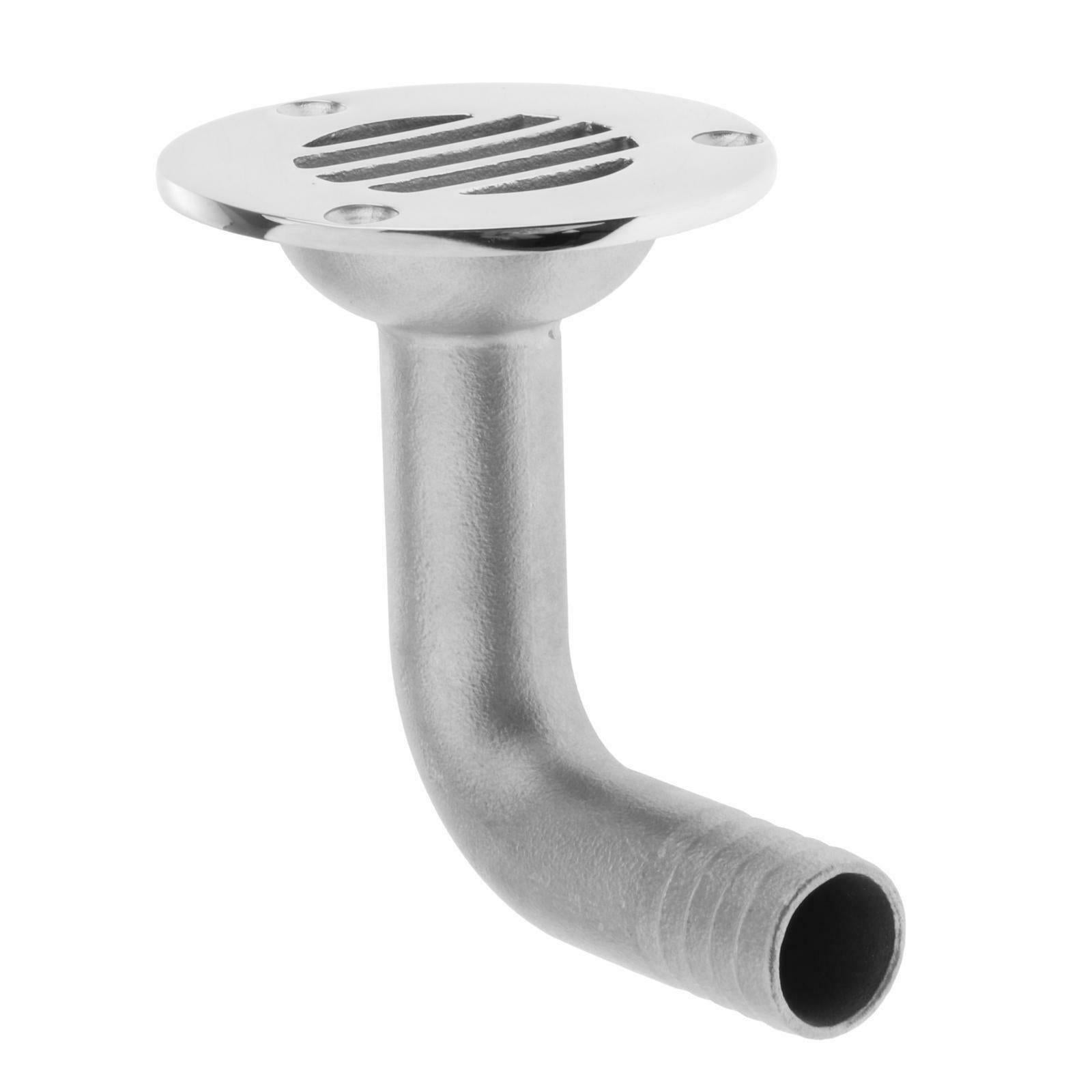 Stainless Steel Deck Floor Drain Scupper 90 Degree Boat Yacht Camper 3/4inch